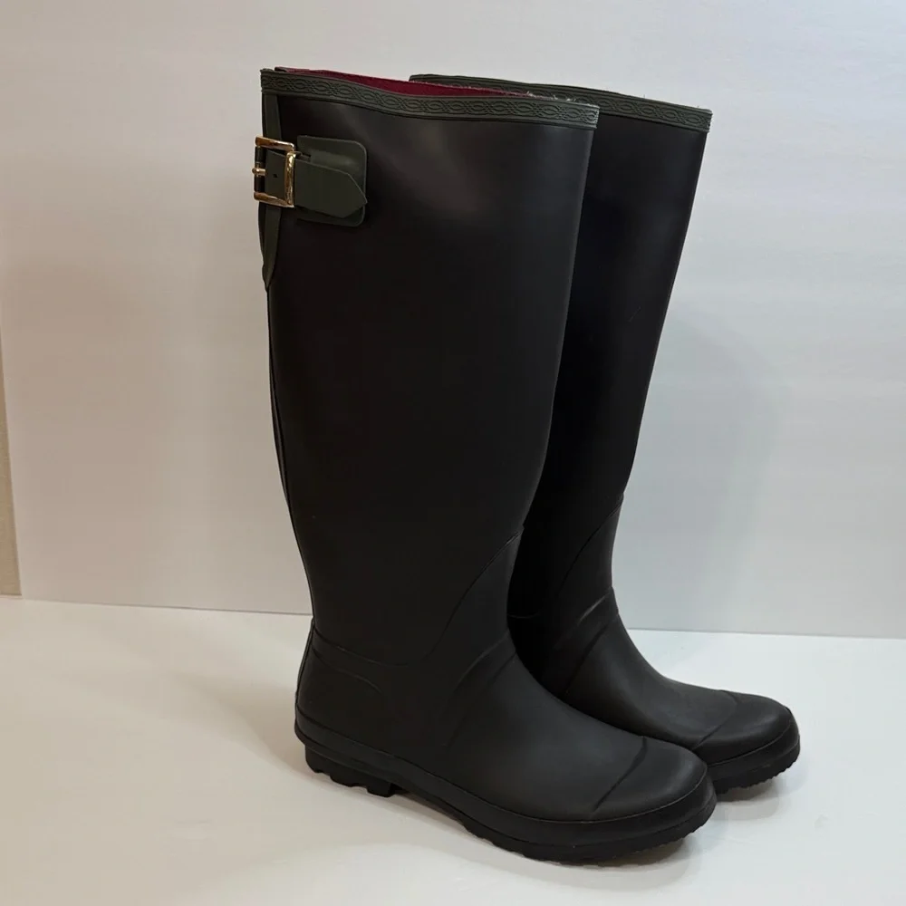 Tommy Hilfiger Black and Green Women's Winter Boots